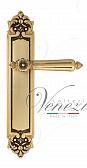 Дверная ручка Venezia на планке PL96 мод. Castello (франц. золото) проходная