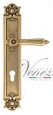 Дверная ручка Venezia на планке PL97 мод. Castello (франц. золото) под цилиндр